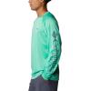 imageColumbia Mens Terminal Tackle PFG Triangle Long Sleeve ShirtLight Jade HeatherMetal Logo