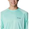 imageColumbia Mens Terminal Tackle PFG Triangle Long Sleeve ShirtMint Cay HeatherCollegiate Navy Logo