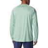imageColumbia Mens Terminal Tackle PFG Triangle Long Sleeve ShirtNew Mint HeatherBright Nectar Logo