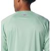 imageColumbia Mens Terminal Tackle PFG Triangle Long Sleeve ShirtNew Mint HeatherBright Nectar Logo