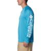 imageColumbia Mens Terminal Tackle PFG Triangle Long Sleeve ShirtOcean Blue HeatherWhite Logo