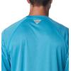 imageColumbia Mens Terminal Tackle PFG Triangle Long Sleeve ShirtOcean Blue HeatherWhite Logo