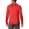 imageColumbia Mens Terminal Tackle PFG Triangle Long Sleeve ShirtOs  Intense Red  White