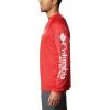 imageColumbia Mens Terminal Tackle PFG Triangle Long Sleeve ShirtOs  Intense Red  White