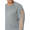 imageColumbia Mens Terminal Tackle PFG Triangle Long Sleeve ShirtPond HeatherKoi Logo