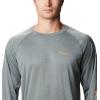 imageColumbia Mens Terminal Tackle PFG Triangle Long Sleeve ShirtPond HeatherKoi Logo