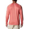 imageColumbia Mens Terminal Tackle PFG Triangle Long Sleeve ShirtRed Hibiscus HeatherWhite Logo