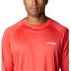 imageColumbia Mens Terminal Tackle PFG Triangle Long Sleeve ShirtRed HibiscusWhite Logo