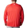 imageColumbia Mens Terminal Tackle PFG Triangle Long Sleeve ShirtRed HibiscusWhite Logo