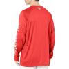 imageColumbia Mens Terminal Tackle PFG Triangle Long Sleeve ShirtRed HibiscusWhite Logo