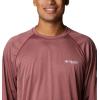 imageColumbia Mens Terminal Tackle PFG Triangle Long Sleeve ShirtRed Jasper HeatherWhite Logo