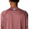 imageColumbia Mens Terminal Tackle PFG Triangle Long Sleeve ShirtRed Jasper HeatherWhite Logo