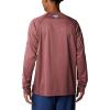 imageColumbia Mens Terminal Tackle PFG Triangle Long Sleeve ShirtRed Jasper HeatherWhite Logo