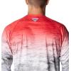 imageColumbia Mens Terminal Tackle PFG Triangle Long Sleeve ShirtRed Spark Deepsea Fade