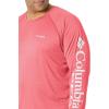 imageColumbia Mens Terminal Tackle PFG Triangle Long Sleeve ShirtRed Spark HeatherWhite Logo