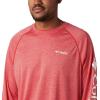 imageColumbia Mens Terminal Tackle PFG Triangle Long Sleeve ShirtRed Spark HeatherWhite Logo