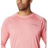 imageColumbia Mens Terminal Tackle PFG Triangle Long Sleeve ShirtSalmon HeatherAegean Blue Logo