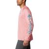 imageColumbia Mens Terminal Tackle PFG Triangle Long Sleeve ShirtSalmon HeatherAegean Blue Logo