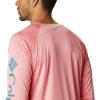 imageColumbia Mens Terminal Tackle PFG Triangle Long Sleeve ShirtSalmon HeatherAegean Blue Logo