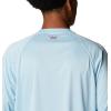 imageColumbia Mens Terminal Tackle PFG Triangle Long Sleeve ShirtSpring Blue HeatherCarbon Logo