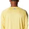 imageColumbia Mens Terminal Tackle PFG Triangle Long Sleeve ShirtSun Glow HeatherCool Grey Logo