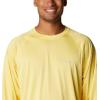 imageColumbia Mens Terminal Tackle PFG Triangle Long Sleeve ShirtSun Glow HeatherCool Grey Logo