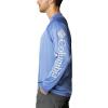 imageColumbia Mens Terminal Tackle PFG Triangle Long Sleeve ShirtTanzanite HeatherCool Grey Logo