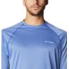 imageColumbia Mens Terminal Tackle PFG Triangle Long Sleeve ShirtTanzanite HeatherCool Grey Logo