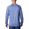 imageColumbia Mens Terminal Tackle PFG Triangle Long Sleeve ShirtViolet Sea HeatherCarbon Logo