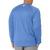 imageColumbia Mens Terminal Tackle PFG Triangle Long Sleeve ShirtVivid Blue HeatherBright Nectar Logo