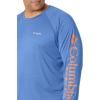 imageColumbia Mens Terminal Tackle PFG Triangle Long Sleeve ShirtVivid Blue HeatherBright Nectar Logo