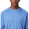imageColumbia Mens Terminal Tackle PFG Triangle Long Sleeve ShirtVivid Blue HeatherWinter Green Logo