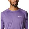 imageColumbia Mens Terminal Tackle PFG Triangle Long Sleeve ShirtVivid Purple HeatherWhite Logo