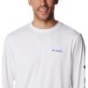 imageColumbia Mens Terminal Tackle PFG Triangle Long Sleeve ShirtWhiteBlue Macaw Realtree Horizon