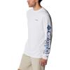imageColumbia Mens Terminal Tackle PFG Triangle Long Sleeve ShirtWhiteBlue Macaw Realtree Horizon