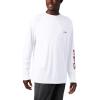 imageColumbia Mens Terminal Tackle PFG Triangle Long Sleeve ShirtWhiteRed Jasper Logo
