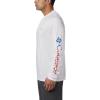 imageColumbia Mens Terminal Tackle PFG Triangle Long Sleeve ShirtWhiteStars and Stripes