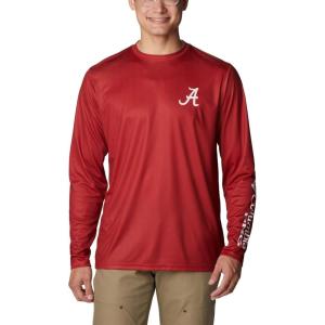 imageColumbia Mens Collegiate PHG Terminal Shot Long Sleeve ShirtAla  Red Velvet