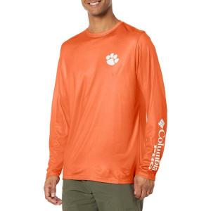imageColumbia Mens Collegiate PHG Terminal Shot Long Sleeve ShirtCle  Spark Orange