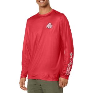 imageColumbia Mens Collegiate PHG Terminal Shot Long Sleeve ShirtOs  Intense Red