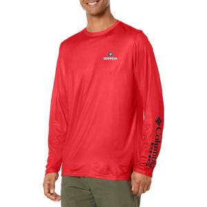 imageColumbia Mens Collegiate PHG Terminal Shot Long Sleeve ShirtUga  Bright Red