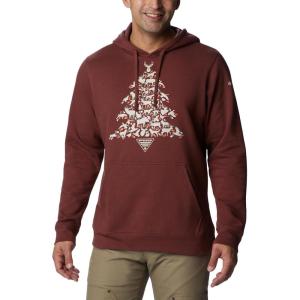 imageColumbia Mens PHG Hunt Star HoodieRed RocksDark Stone Hunt Tree