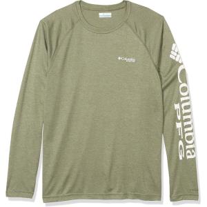 imageColumbia Mens Terminal Tackle PFG Triangle Long Sleeve ShirtCypress HeatherWhite Logo