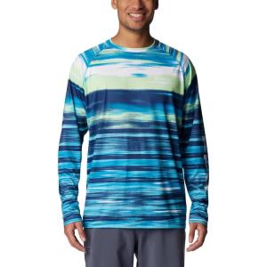 imageColumbia Mens Terminal Tackle PFG Triangle Long Sleeve ShirtPool Eventide Print