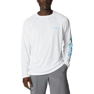 imageColumbia Mens Terminal Tackle PFG Triangle Long Sleeve ShirtWhiteAtoll Logo