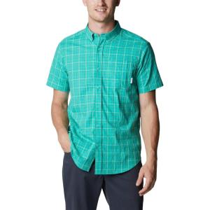 imageColumbia Mens Rapid Rivers II Short Sleeve ShirtElectric Turquoise Grid
