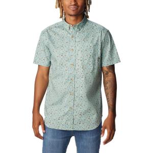 imageColumbia Mens Rapid Rivers II Short Sleeve ShirtStone BlueMakin Tracks Print