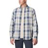 imageColumbia Mens Vapor Ridge Iii Long Sleeve ShirtCollegiate Navy Tartan Ombre
