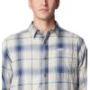 imageColumbia Mens Vapor Ridge Iii Long Sleeve ShirtCollegiate Navy Tartan Ombre