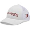 imageColumbia Womens PFG Logo Mesh Ball CapHigh CrownWhiteRed Jasper